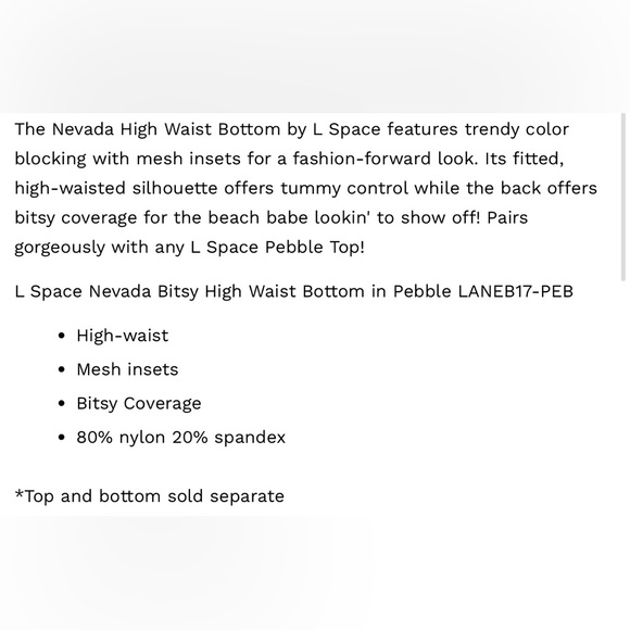 L*SPACE NWT NEVADA BOTTOM - Picture 5 of 5